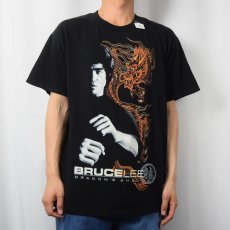 画像2: Bruce Lee "DRAGON'S SHADOW" ハリウッド俳優 プリントTシャツ BLACK L (2)