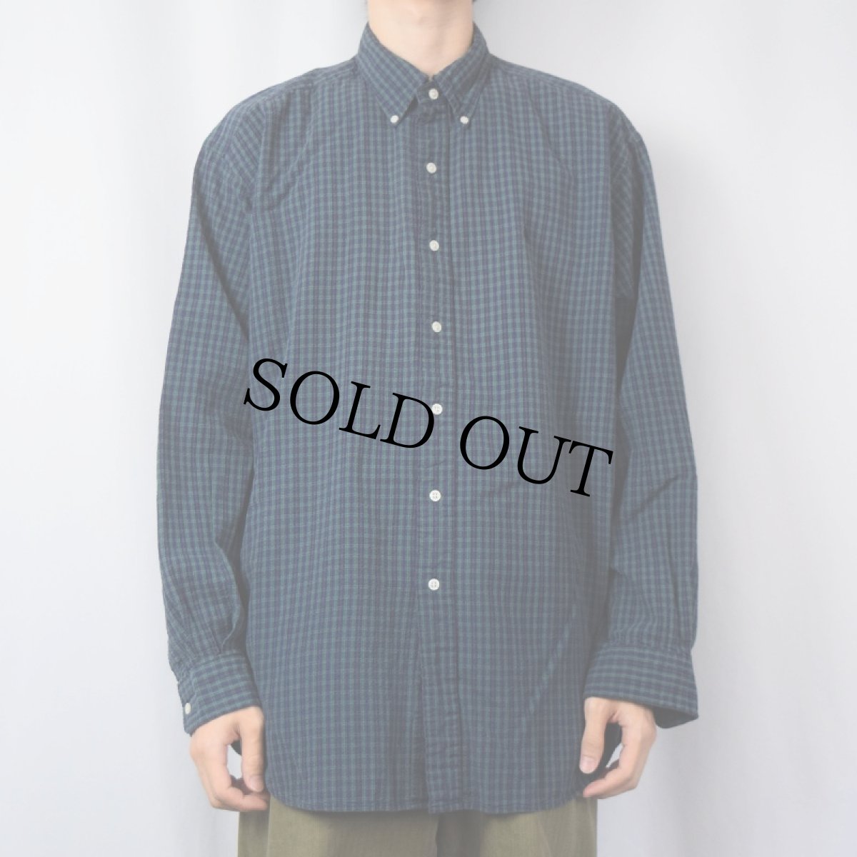 画像2: POLO Ralph Lauren "BLAKE" チェック柄 ボタンダウンシアサッカーシャツ XL (2)