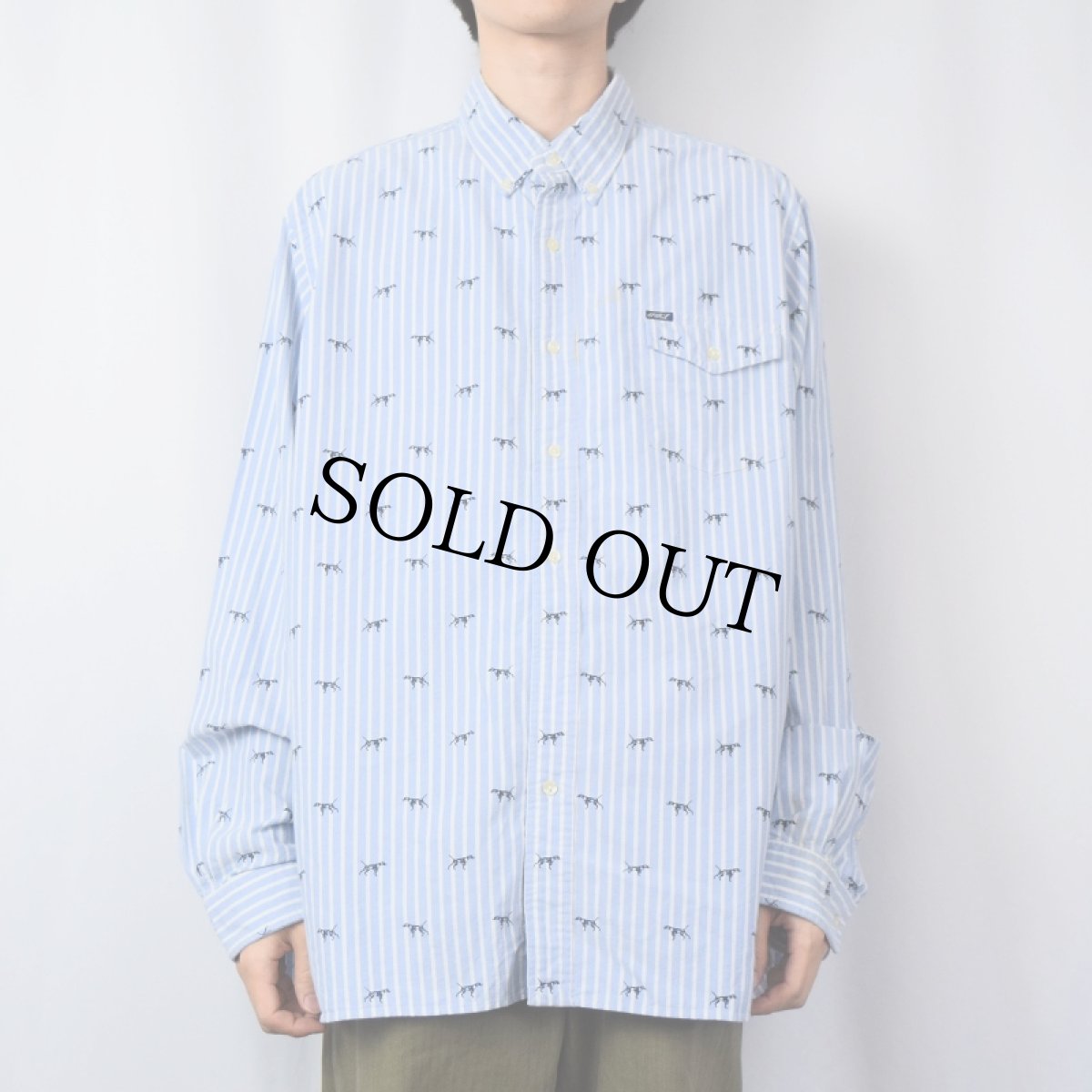 画像2: POLO Ralph Lauren "CLASSIC FIT" 犬柄 ボタンダウンシャツ XXL (2)