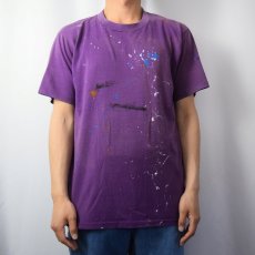 画像2: 80's JERZEES USA製 ペンキペイントTシャツ L (2)