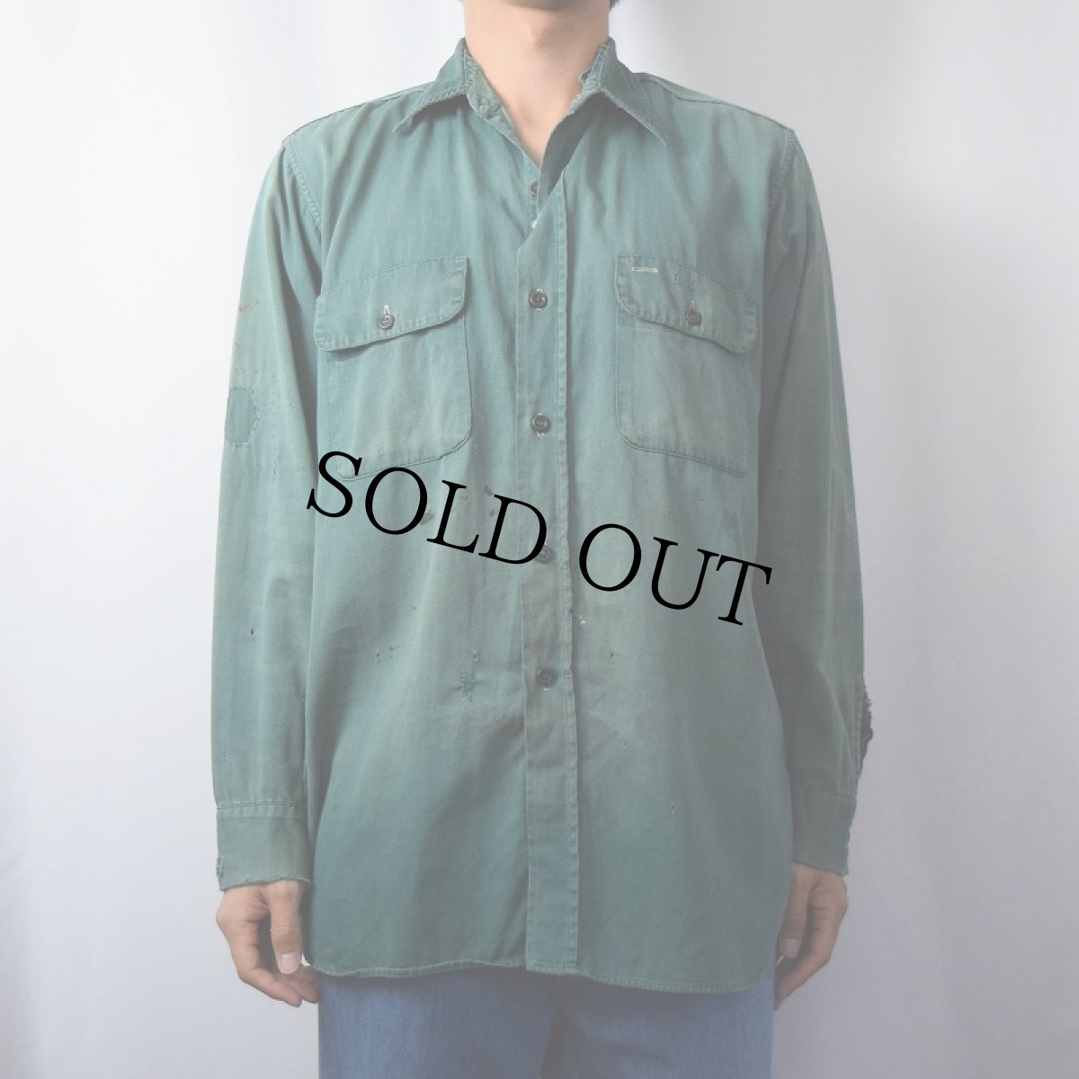 画像2: 50's 5 BROTHER コットンシャツ (2)