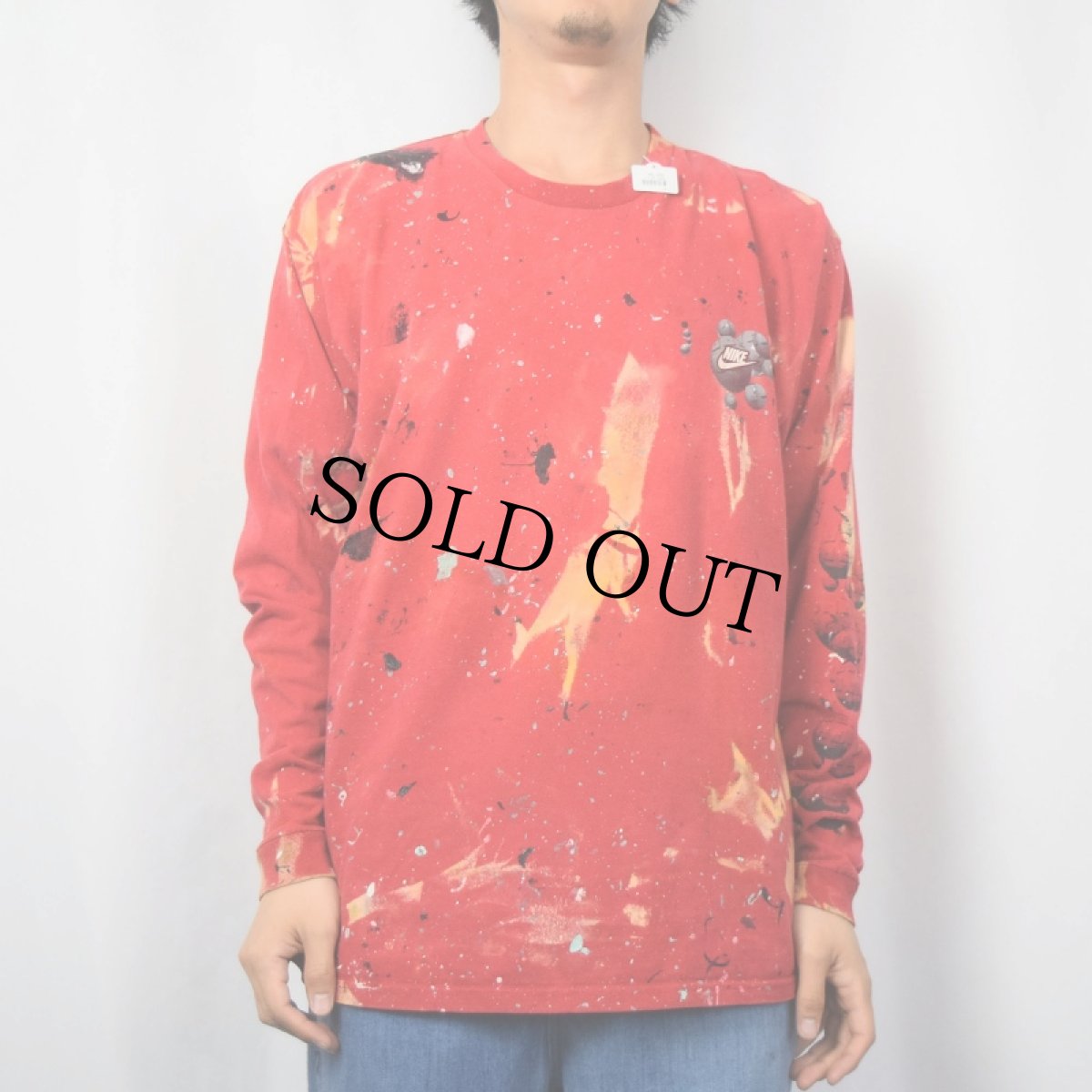 画像3: NIKE ロゴデザイン ペンキペイントロンT M (3)