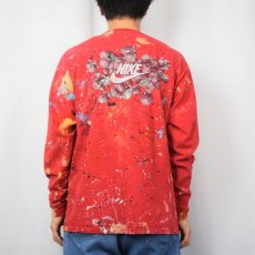 画像4: NIKE ロゴデザイン ペンキペイントロンT M (4)