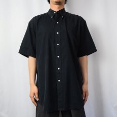 画像2: Ralph Lauren "BLAKE" ロゴ刺繍  Two-Plyコットンボタンダウンシャツ BLACK M (2)