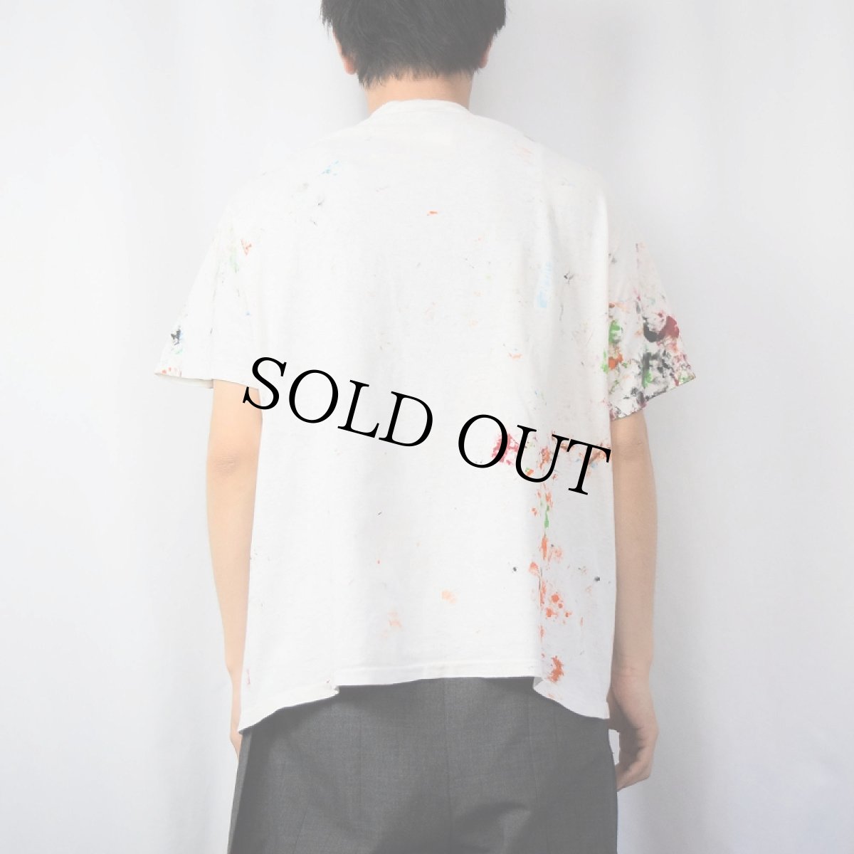 画像3: 90's USA製 "UNIVERSITY OF NORTH CAROLINA" ペンキペイント プリントTシャツ L (3)