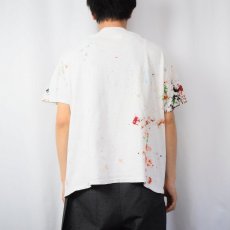 画像3: 90's USA製 "UNIVERSITY OF NORTH CAROLINA" ペンキペイント プリントTシャツ L (3)