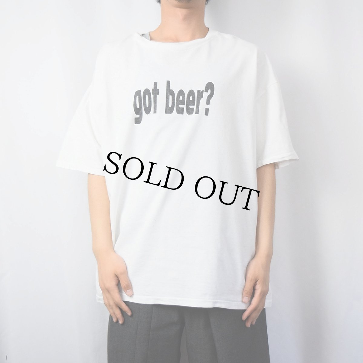 画像2: 90's USA製 "got beer?" パロディプリントTシャツ XL (2)