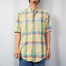 画像2: Ralph Lauren チェック柄 コットンボタンダウンシャツ M (2)