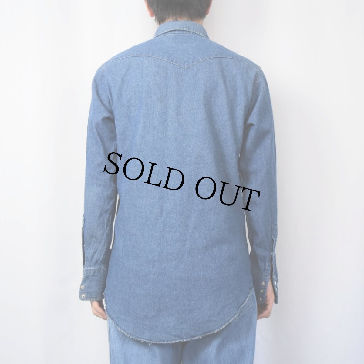 画像3: 70's Wrangler USA製 デニムウエスタンシャツ SIZE15 1/2-33 (3)