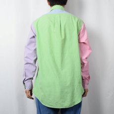 画像3: POLO Ralph Lauren "CUSTOM FIT" ギンガムチェック柄 クレイジーパターン コットンボタンダウンシャツ M (3)