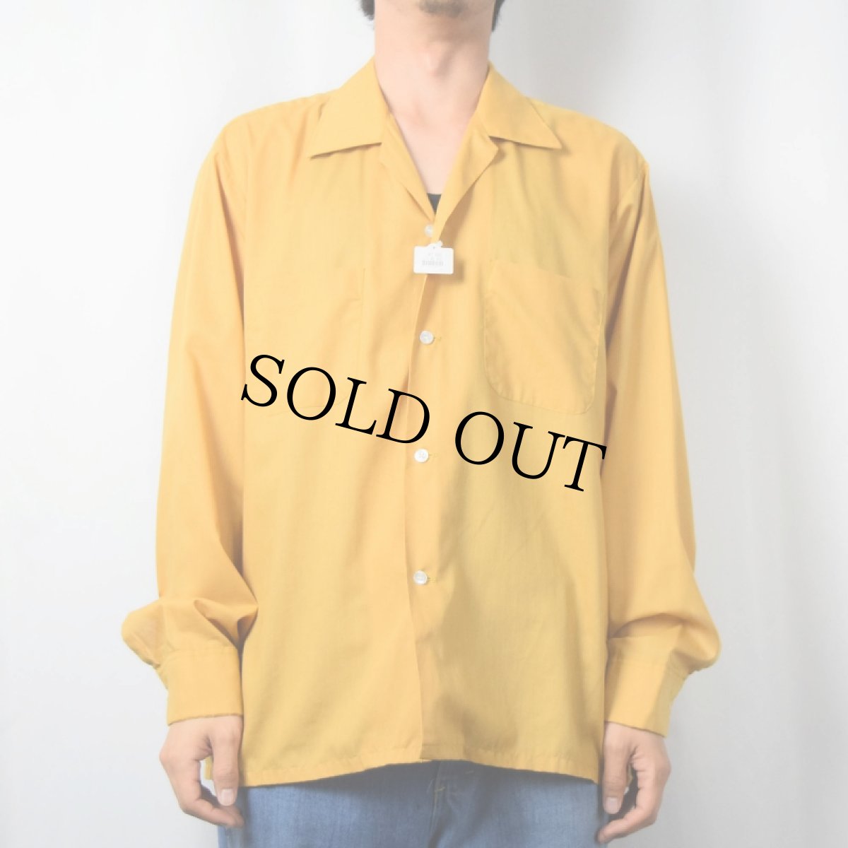 画像2: 60〜70's TOWNCRAFT ポリエステル×コットン オープンカラーシャツ L (2)