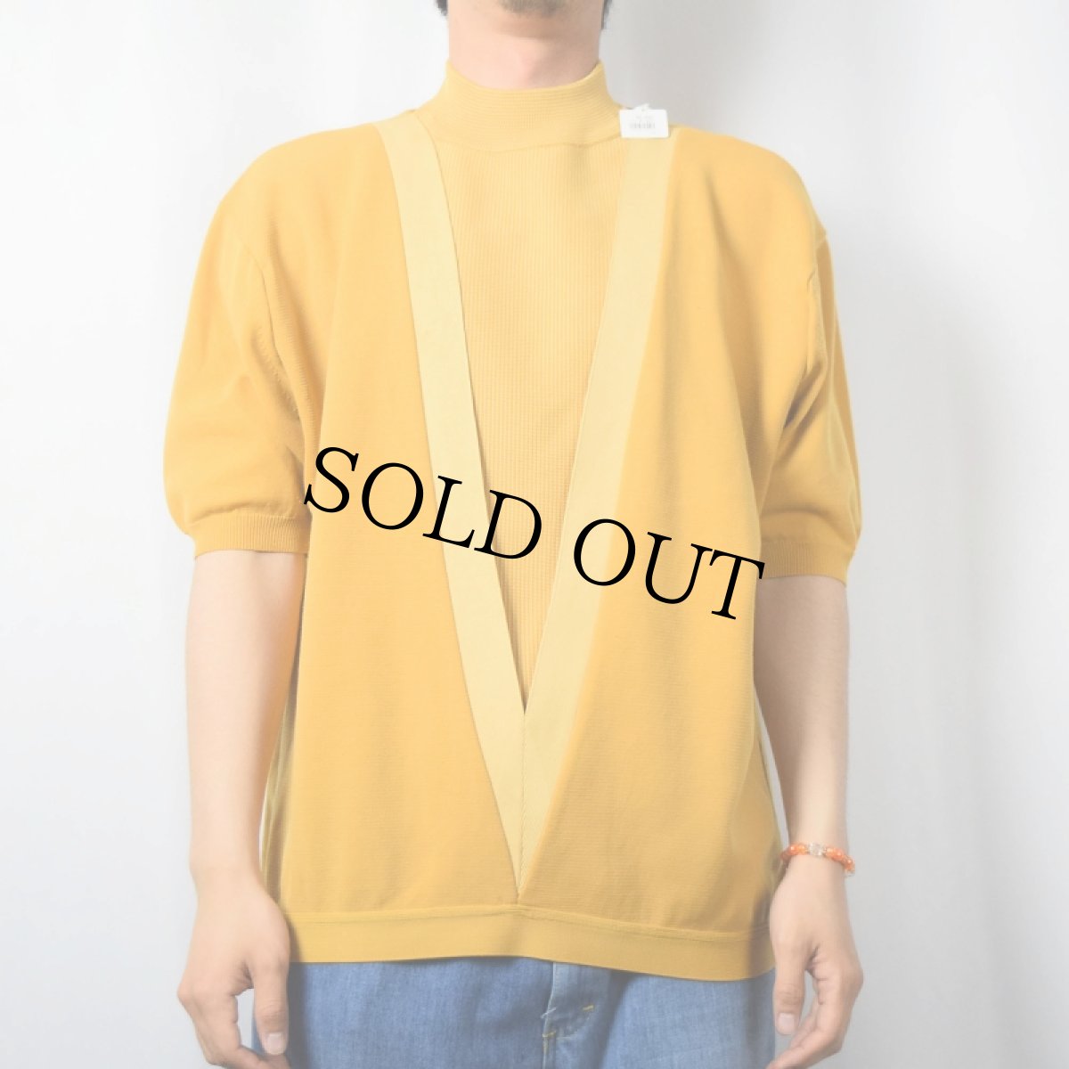 画像2: 60〜70's レイヤードデザインニット (2)