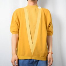画像2: 60〜70's レイヤードデザインニット (2)