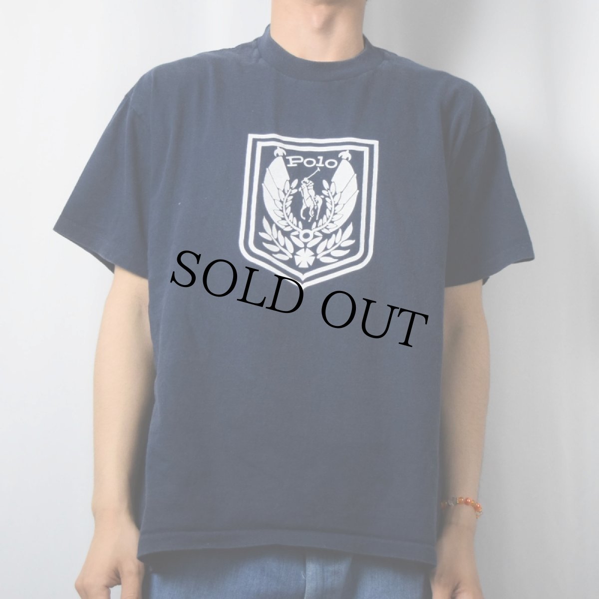 画像2: 80〜90's POLO Ralph Lauren USA製 エンブレムプリントTシャツ NAVY ONE SIZE (2)