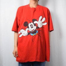 画像2: 90's MICKEY&CO. USA製 青パンミッキー キャラクタープリントTシャツ 3X (2)
