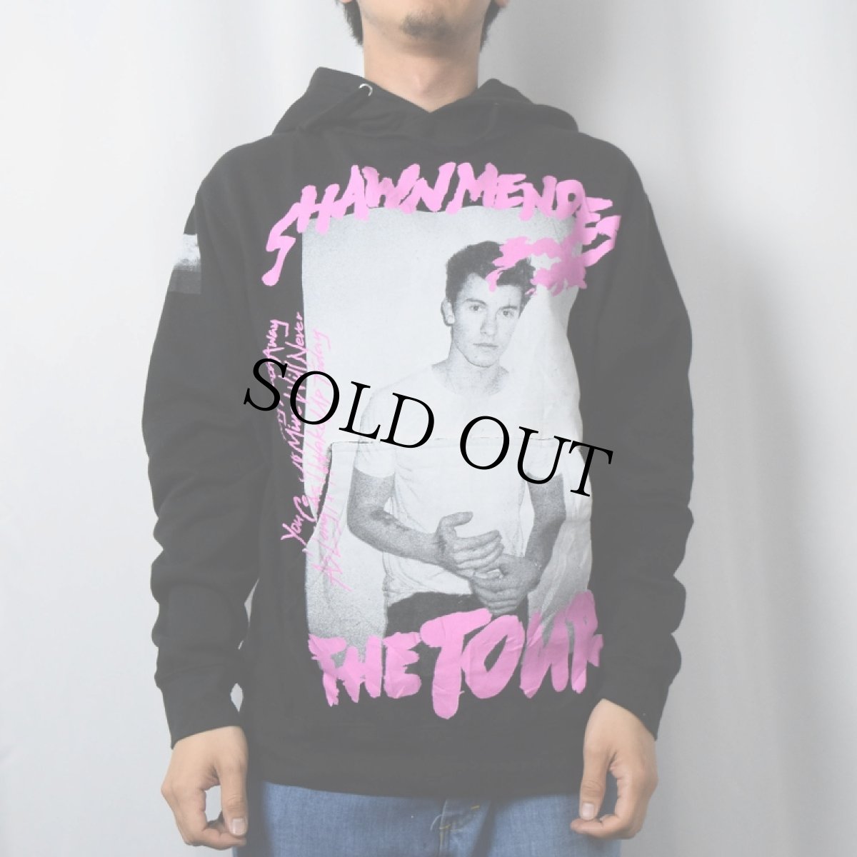 画像3: SHAWN MENDES シンガーソングライターツアースウェットフーディー BLACK S (3)