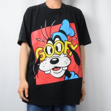 画像2: 90's MICKEY&CO. USA製 "GOOFY" キャラクタープリントTシャツ BLACK ONE SIZE (2)
