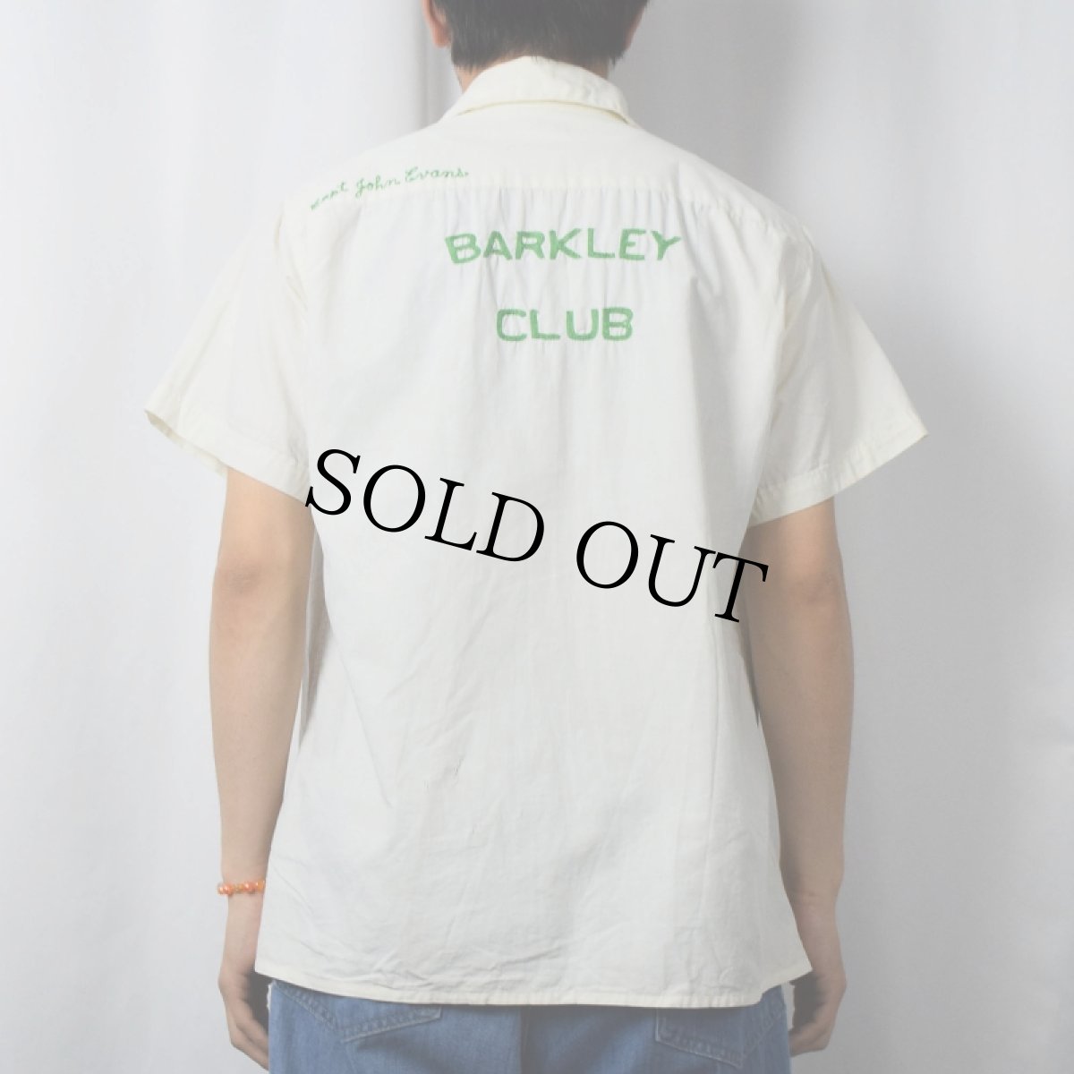 画像4: 50's Douglas "BARKLEY CLUB" チェーン刺繍 オープンカラーシャツ (4)