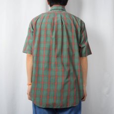 画像3: 60's Colvey's チェック柄 ポリエステル×コットン ボタンダウンシャツ M (3)