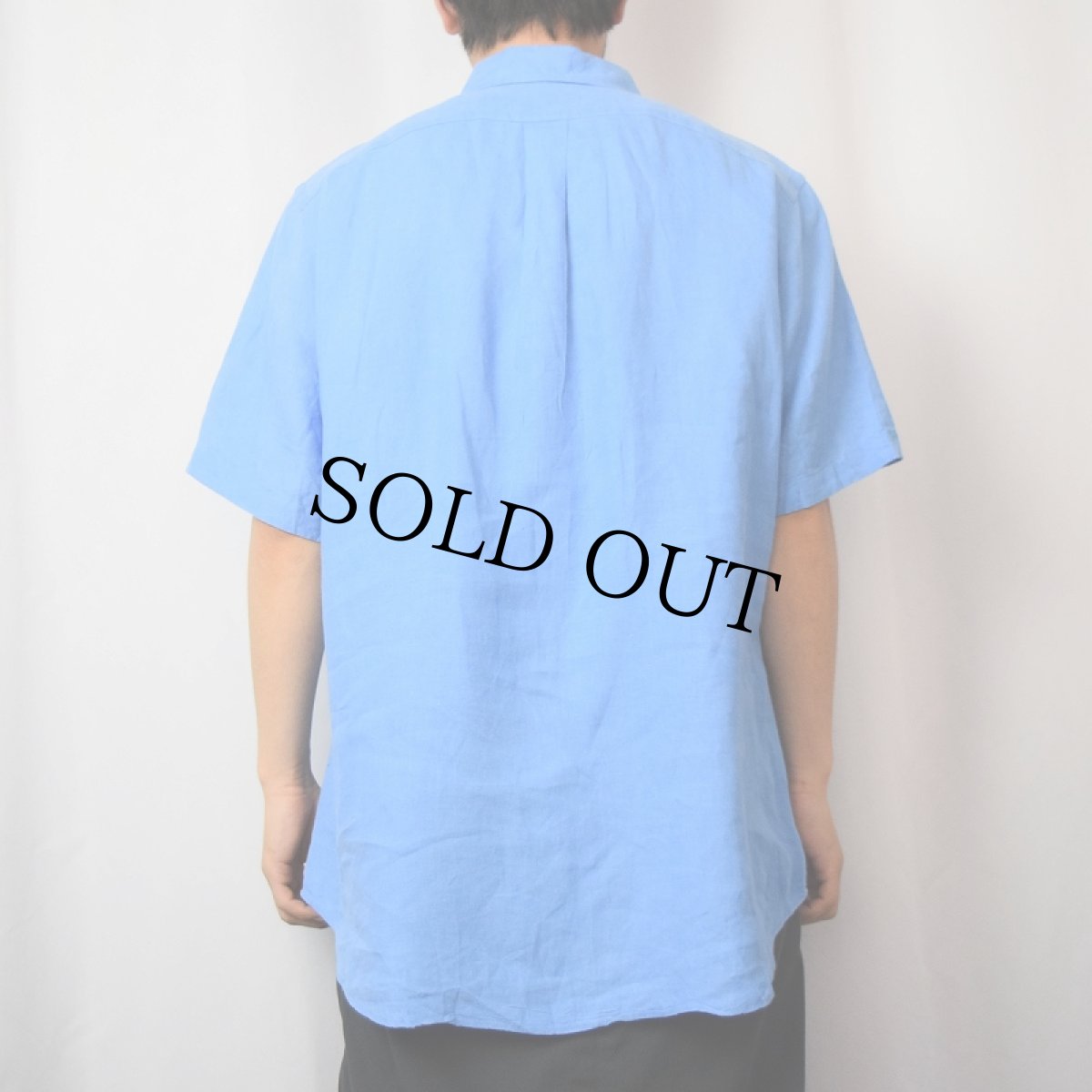 画像3: Ralph Lauren "CLASSIC FIT" リネンボタンダウンシャツ M (3)