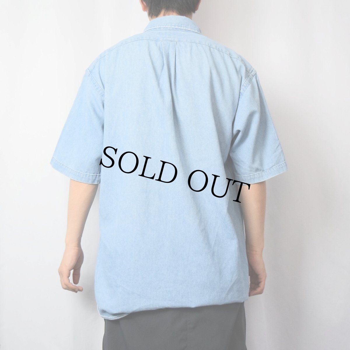 画像3: Ralph Lauren "BLAIRE" デニムボタンダウンシャツ M (3)