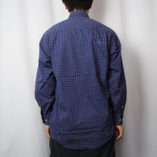 画像3: 90's GAP ドット柄 コットンボタンダウンシャツ NAVY S (3)