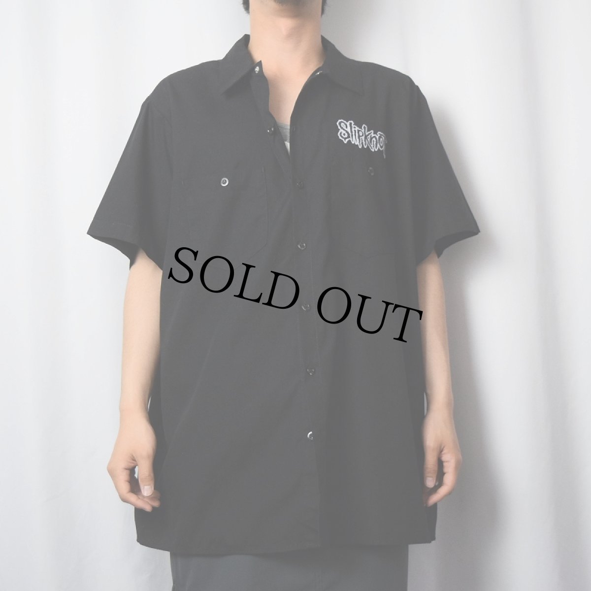 画像3: Slipknot ポリエステル×コットン ヘヴィメタルバンドプリントシャツ BLACK XL (3)