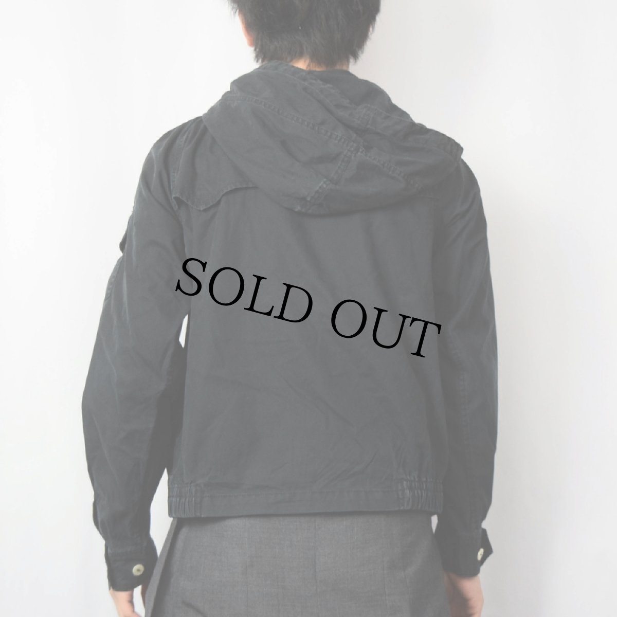 画像3: POLO Ralph Lauren コットン×ナイロン フード付きジップジャケット BLACK S (3)