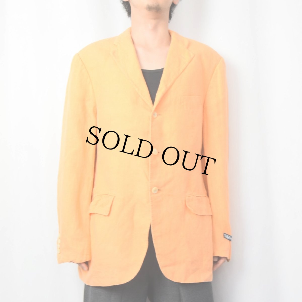 画像2: 80's POLO Ralph Lauren ITALY製 リネンテーラードジャケット SIZE42 (2)