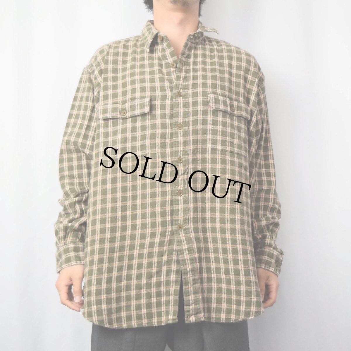 画像2: POLO Ralph Lauren "WHITFIELD" チェック柄 ヘビーネルシャツ XL (2)