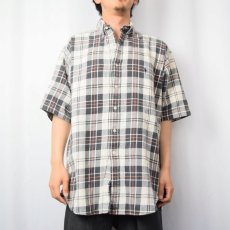 画像2: POLO Ralph Lauren "BLAIRE" チェック柄 ボタンダウン ヘビーネルシャツ L (2)