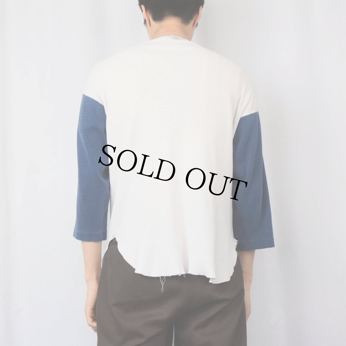 画像3: 70's Champion USA製 バータグ "BRANDEIS" 2トーン ベースボールTシャツ XL (3)