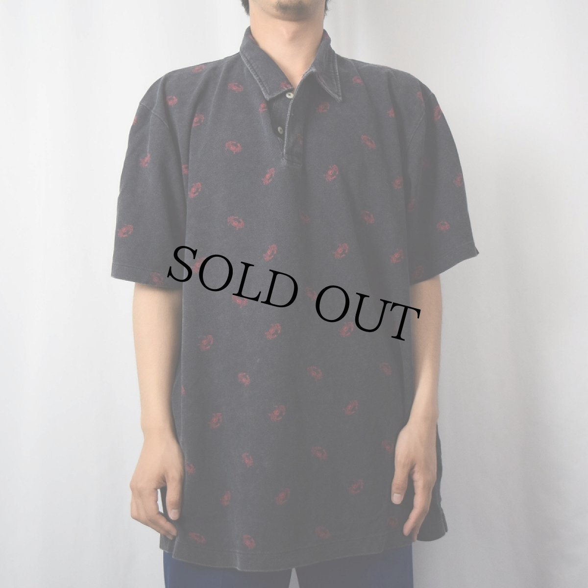 画像2: POLO Ralph Lauren 蟹柄 鹿の子ポロシャツ XXL (2)