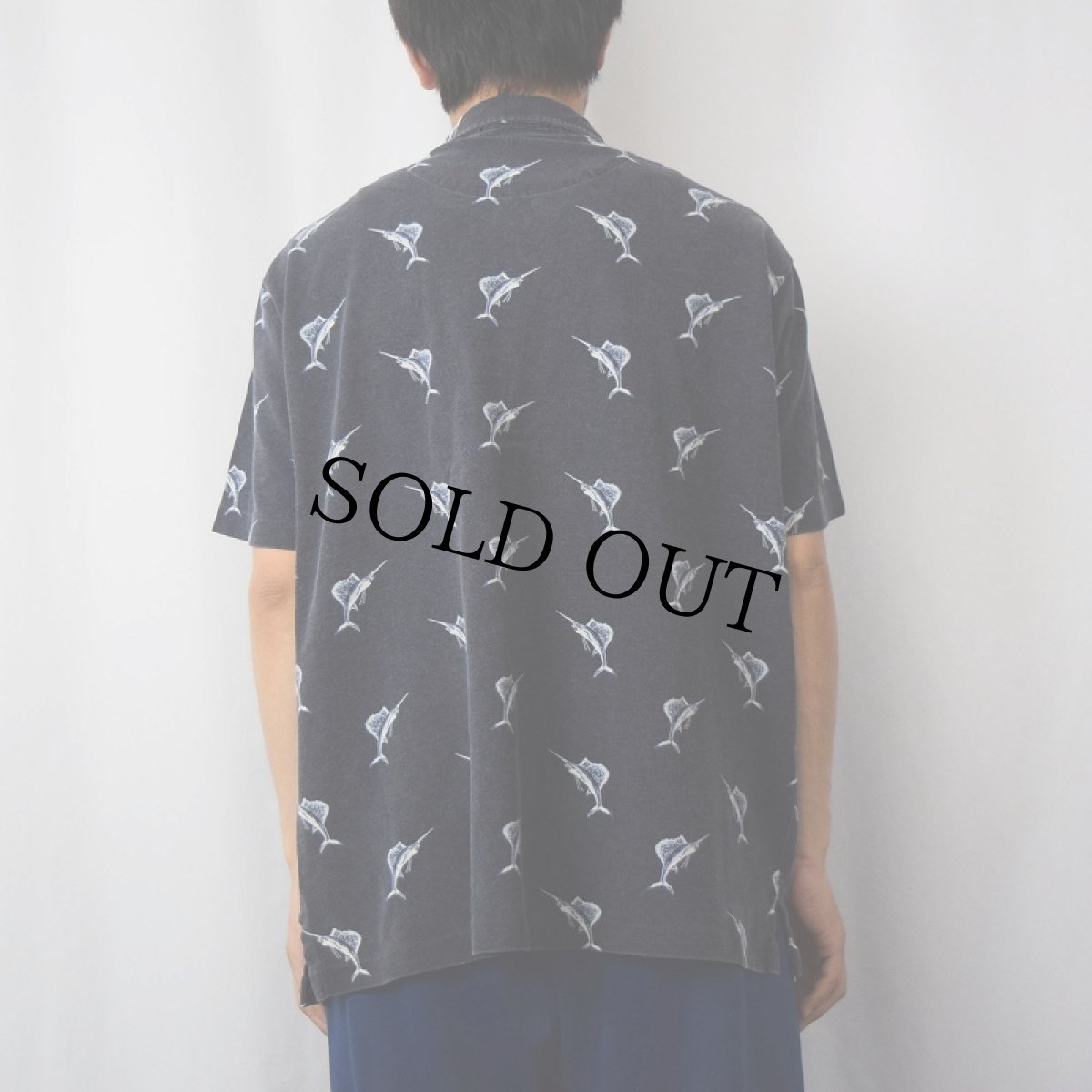 画像3: POLO Ralph Lauren 魚柄 鹿の子ポロシャツ XL (3)