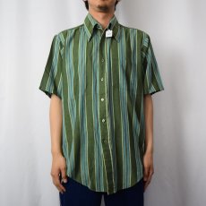 画像2: 60〜70's TOWNCRAFT "PENN-PREST" ストライプ柄 ポリエステル×コットン シャツ L (2)