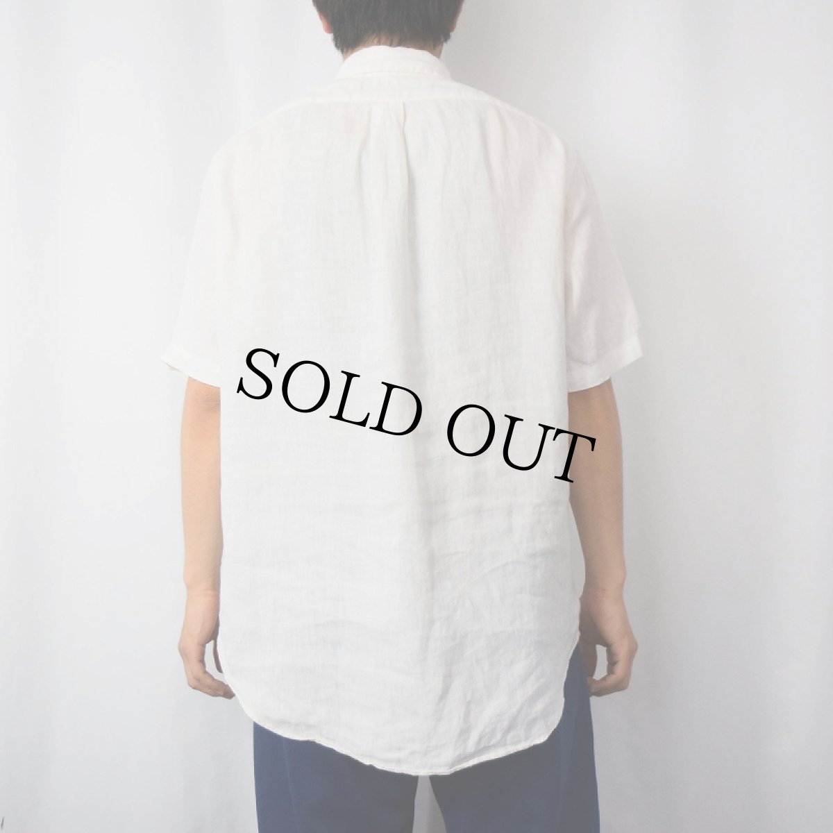 画像3: Ralph Lauren "Classic Fit" リネンボタンダウンシャツ M (3)