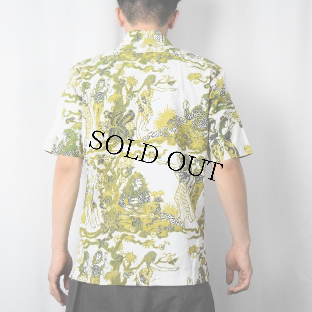 画像3: 70's ZINO 総柄 ポリエステル×コットンシャツ (3)