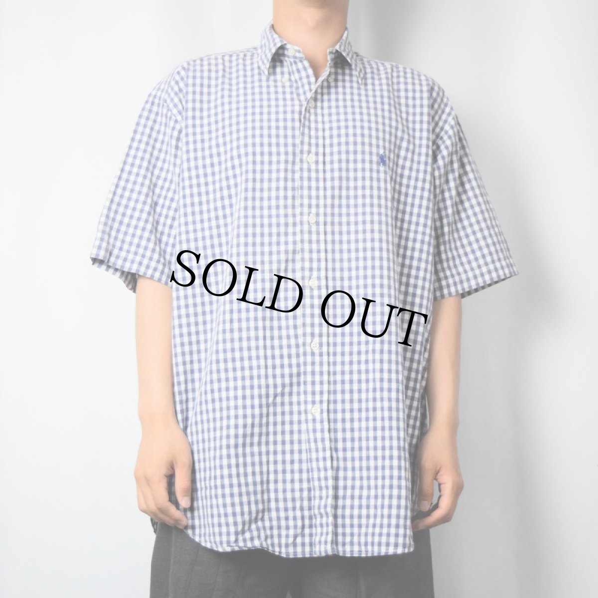 画像2: Ralph Lauren "BLAKE" ギンガムチェック柄 コットンボタンダウンシャツ L (2)