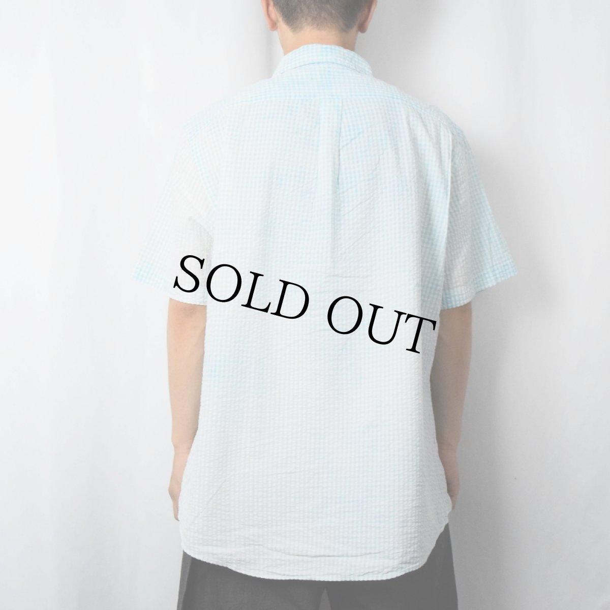 画像3: Ralph Lauren "CUSTOM FIT" ギンガムチェック柄 シアサッカーボタンダウンシャツ XL (3)