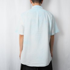 画像3: Ralph Lauren "CUSTOM FIT" ギンガムチェック柄 シアサッカーボタンダウンシャツ XL (3)