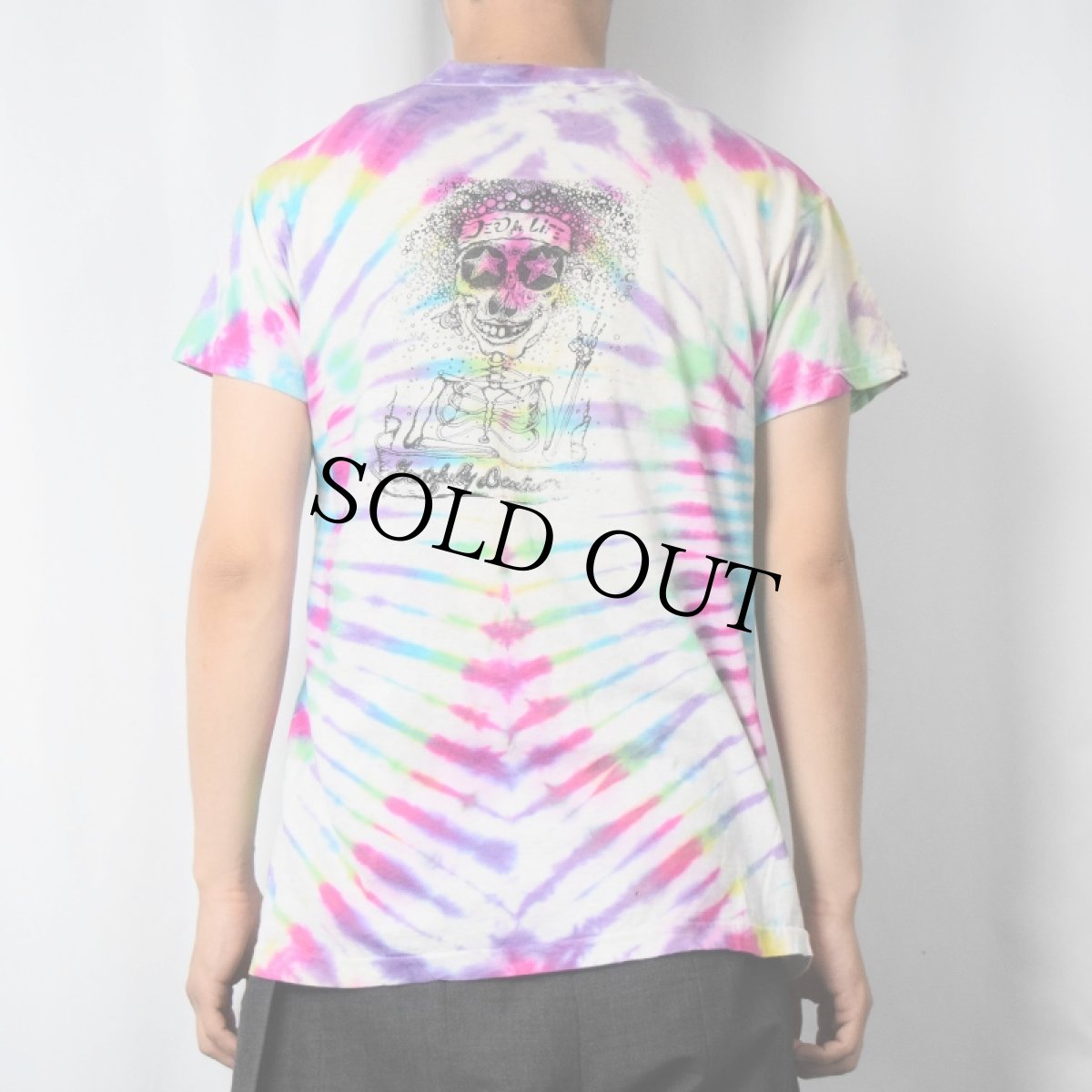 画像4: 80's USA製 "GRATEFULLY DEADICATED" タイダイ バンドパロディTシャツ XL (4)