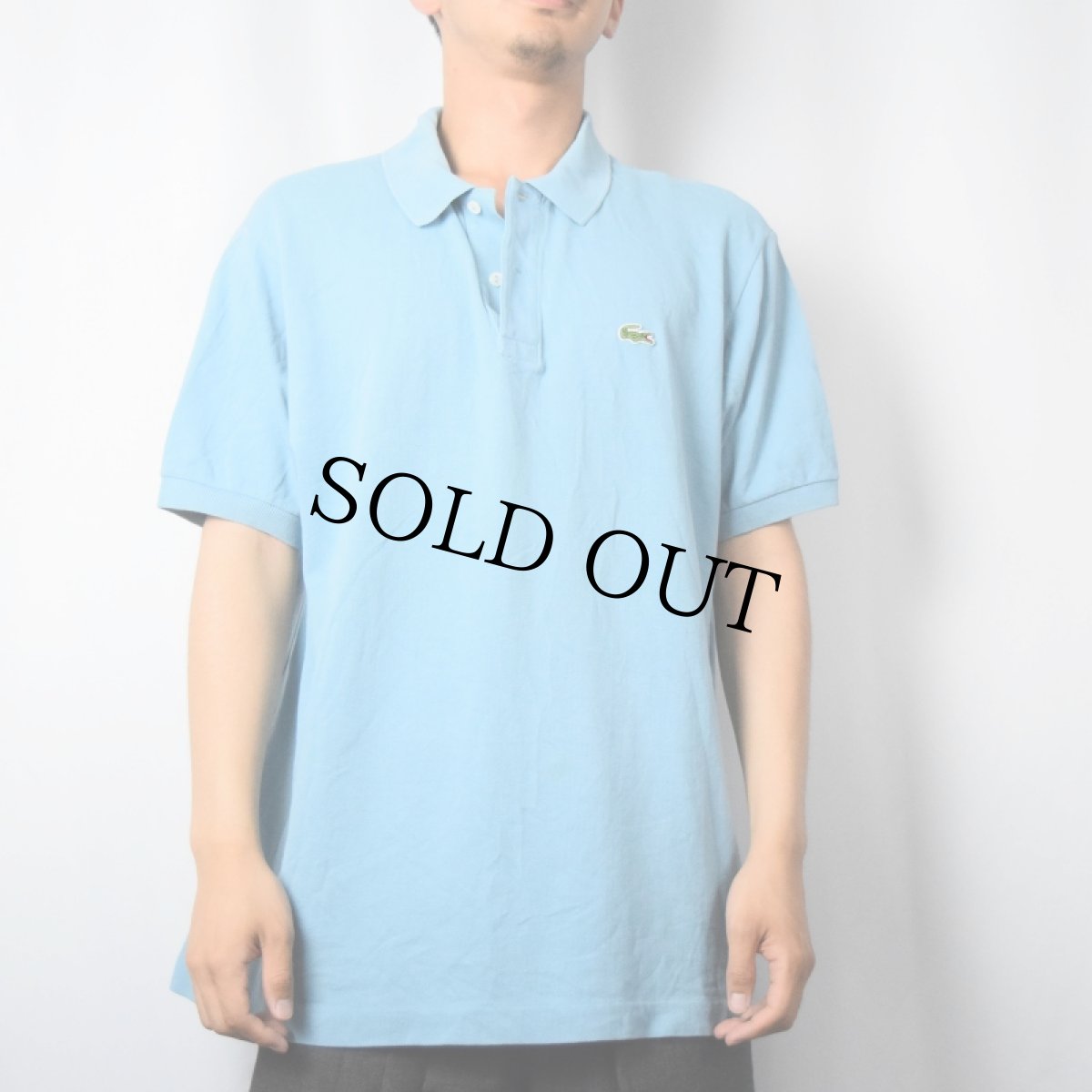 画像2: 70〜80's CHEMISE LACOSTE FRANCE製 ロゴワッペンコットンポロシャツ SIZE6 (2)