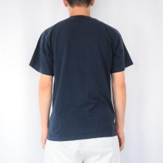 画像3: 90's Gandhi USA製 "Be the change you wish to see in the world" 名言プリントTシャツ NAVY M (3)
