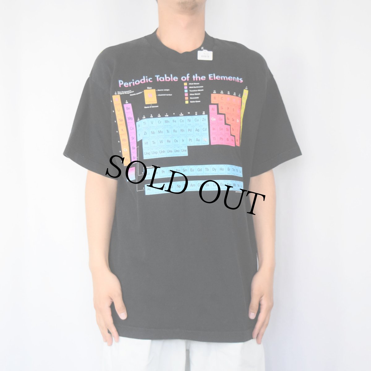 画像2: 90's "Periodic Table of the Elements" 周期表プリントTシャツ BLACK (2)