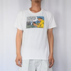 画像2: 80's CITY NEWS BUREAU OF CHICAGO USA製 報道局イラストプリントTシャツ L (2)