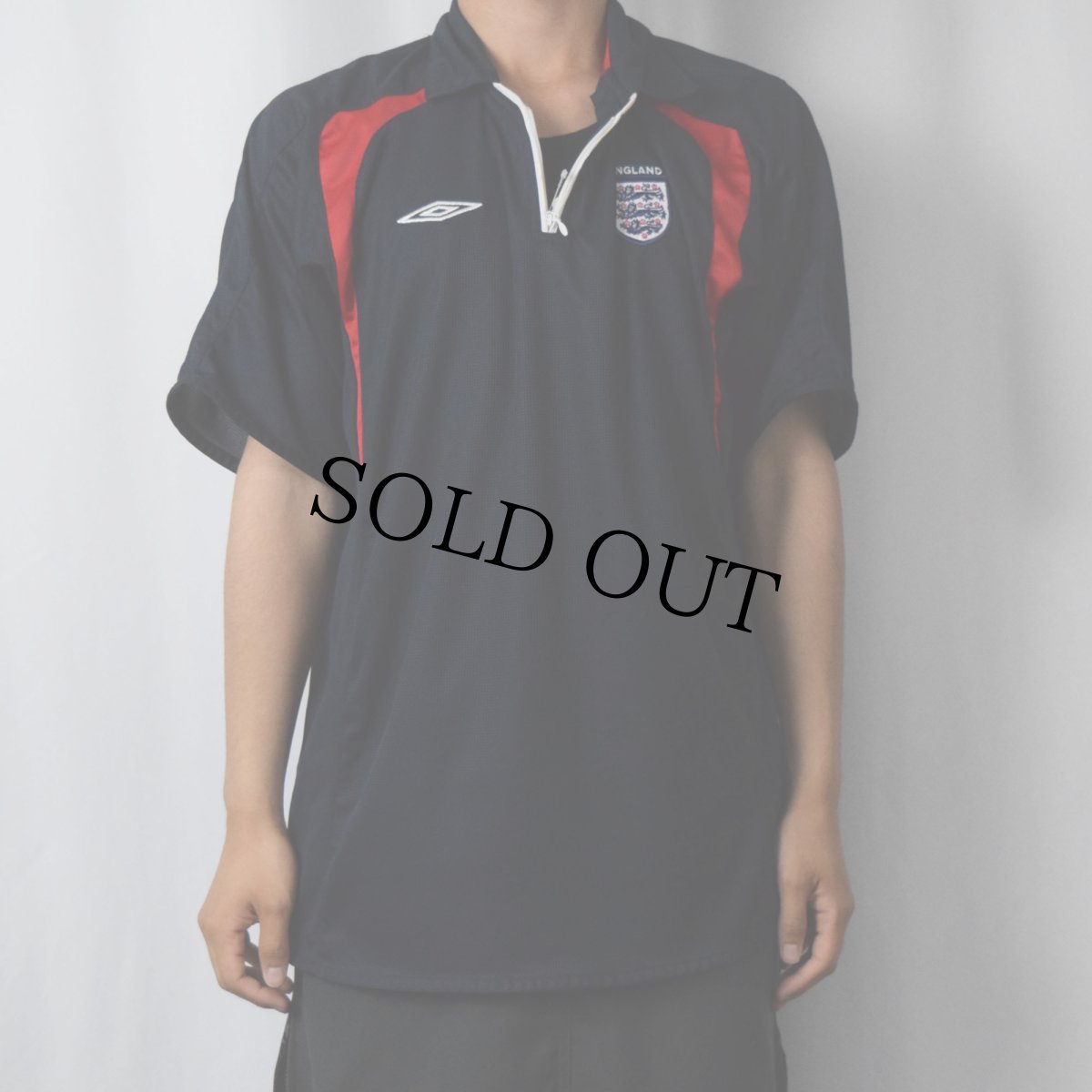 画像2: UMBRO "ENGLAND" サッカーユニフォームシャツ NAVY L (2)