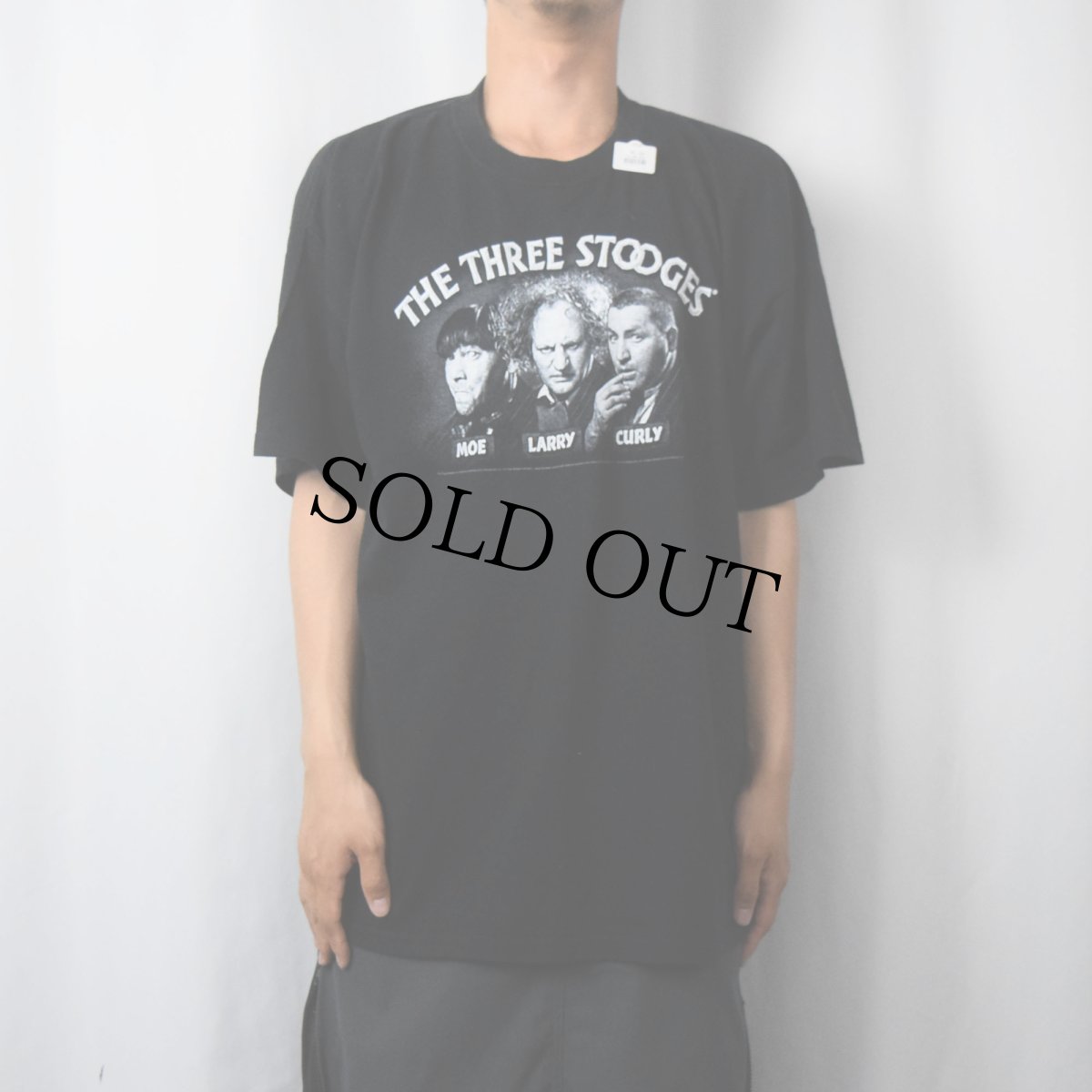 画像2: THE THREE STOOGES コメディアンプリントTシャツ BLACK XL (2)