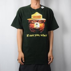 画像2: 2000's SMOKEY BEAR "If not you, who?" キャラクタープリントTシャツ L (2)