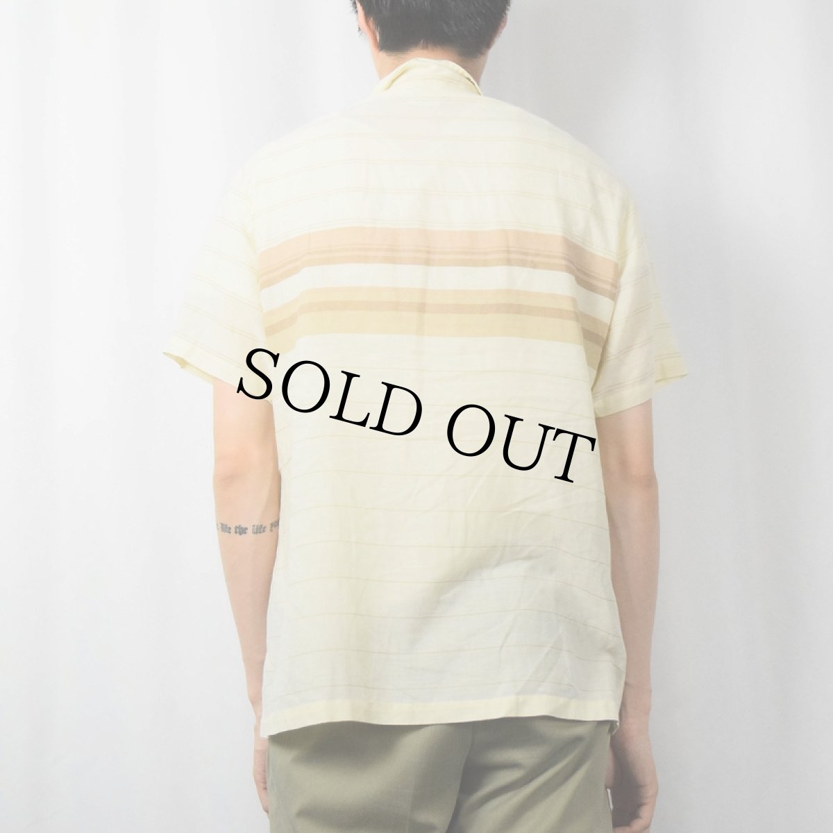 画像3: 70〜80's KENNINGTON マルチボーダー柄オープンカラーシャツ (3)