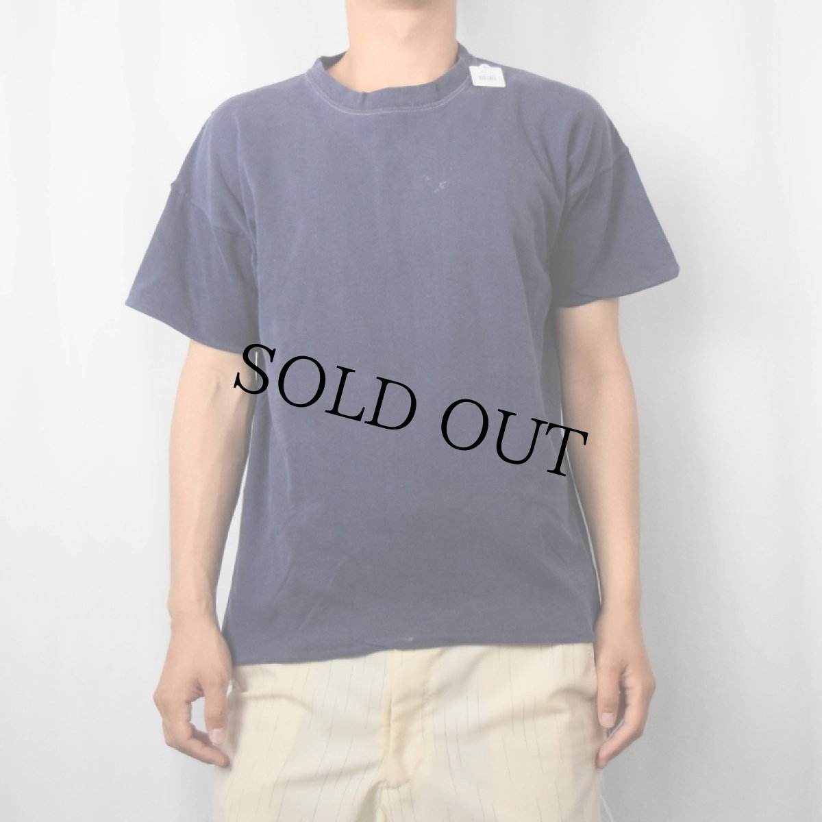 画像3: 〜80's 無地 リバーシブルTシャツ NAVY (3)